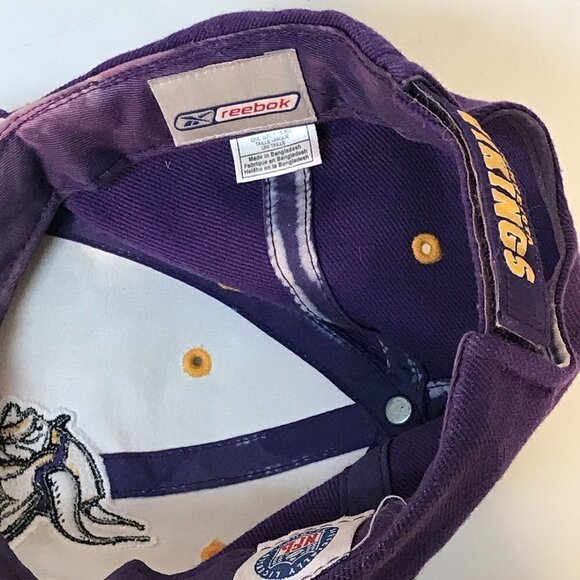 Vintage Reebok NFL Minnesota Vikings Snapback Adjustable Cap Hat - Picture 8 of 9
